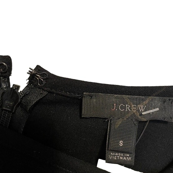 J.Crew Women's Long Sleeve Zip-Up Ponte Sheath Dress Black Size S - Picture 4 of 4